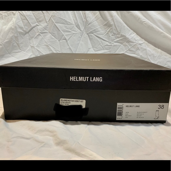 HELMUT LANG SLOUCH TALL HEELED BOOT LEATHER BLACK - Picture 12 of 12